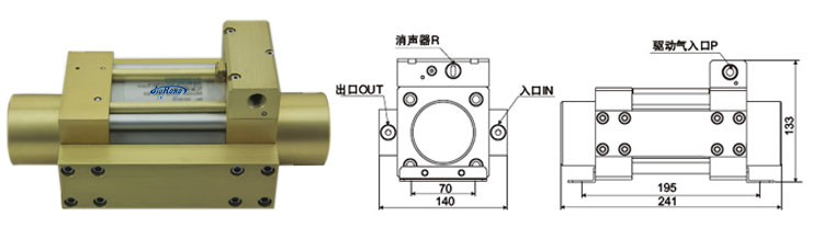 單驅(qū)動(dòng)頭雙作用氣液增壓泵外形尺寸