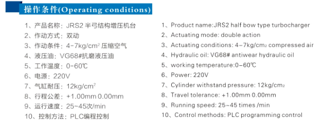 JRS半弓形臺式氣液壓力機操作條件